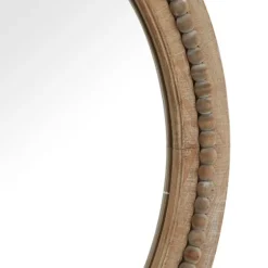 Round Distressed Beaded Wall Mirror, 28 In.-Kirkland's Home Fashion