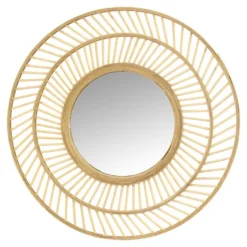 Round Double Frame Rattan Mirror-Kirkland's Home Best Sale