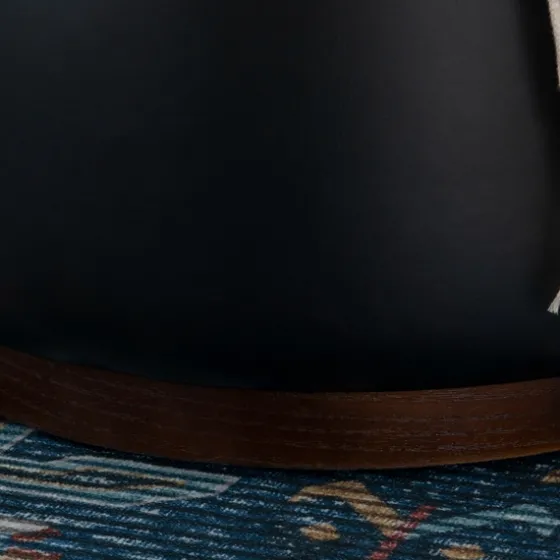 Round Faux Leather Storage Ottoman-Kirkland's Home Cheap