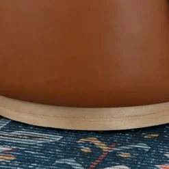 Round Faux Leather Storage Ottoman-Kirkland's Home Best