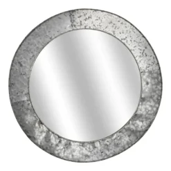 Round Galvanized Wall Mirror, 22 In.-Kirkland's Home Clearance