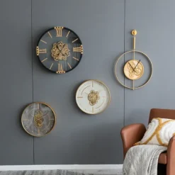 Round Gold Gears Wall Clock-Kirkland's Home Store