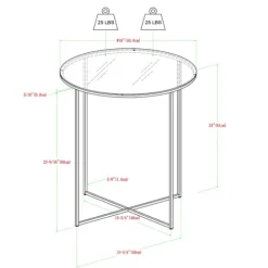 Round Gold Metal And Glass Side Table-Kirkland's Home Shop