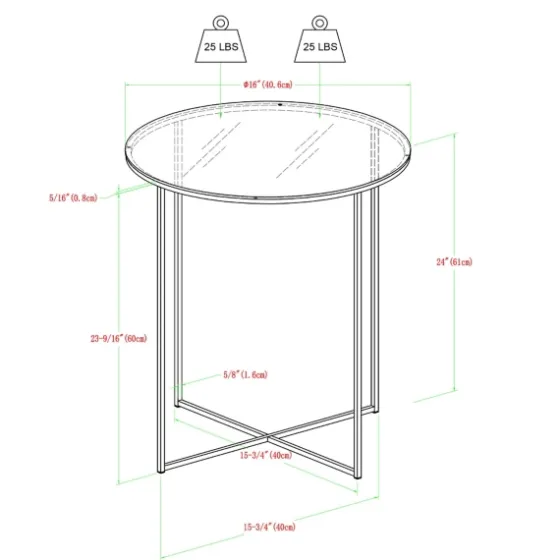 Round Gold Metal And Glass Side Table-Kirkland's Home Shop