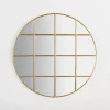 Round Gold Windowpane Wall Mirror-Kirkland's Home Online