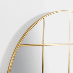 Round Gold Windowpane Wall Mirror-Kirkland's Home Online