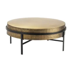 Round Hammered Metal Coffee Table-Kirkland's Home Best