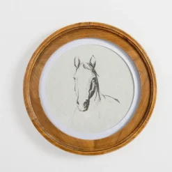Round Horse Portrait Framed Art Print-Kirkland's Home Online