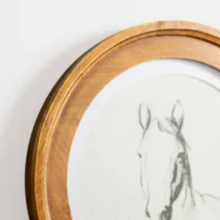 Round Horse Portrait Framed Art Print-Kirkland's Home Online