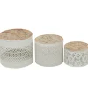Round Intricate Laser Cut Boxes, Set Of 3-Kirkland's Home Clearance