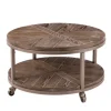 Round Kona Rolling Coffee Table-Kirkland's Home Best Sale