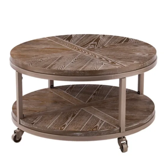 Round Kona Rolling Coffee Table-Kirkland's Home Best Sale