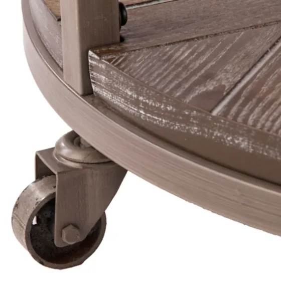 Round Kona Rolling Coffee Table-Kirkland's Home Best Sale