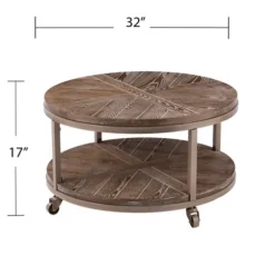 Round Kona Rolling Coffee Table-Kirkland's Home Best Sale
