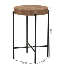 Round Light Wood X Base Accent Table-Kirkland's Home Best
