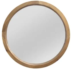 Round Maddie Wood Mirror, 20 In.-Kirkland's Home Cheap