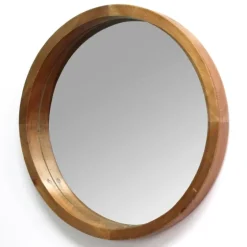 Round Maddie Wood Mirror, 20 In.-Kirkland's Home Cheap