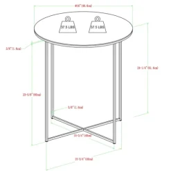 Round Marble And Gold Accent Table-Kirkland's Home Clearance