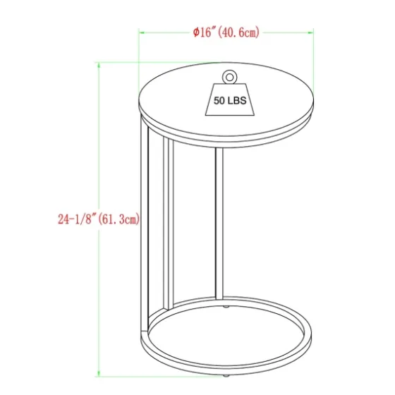 Round Marble And Gold C-Table-Kirkland's Home Cheap