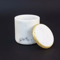 Round Marble And Gold Jar-Kirkland's Home Best Sale