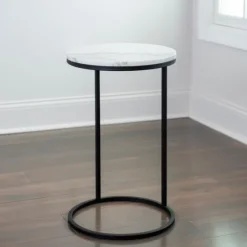 Round Marble C-Table-Kirkland's Home Shop