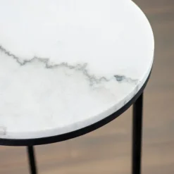 Round Marble C-Table-Kirkland's Home Shop
