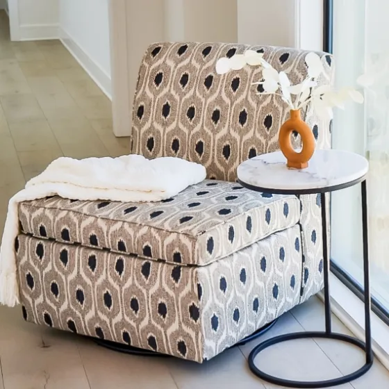 Round Marble C-Table-Kirkland's Home Shop
