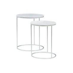 Round Marble Nesting 2-Pc. Accent Table Set-Kirkland's Home Sale