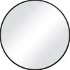 Round Matte Black Thin Frame Mirror-Kirkland's Home Discount