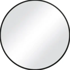 Round Matte Black Thin Frame Mirror-Kirkland's Home Discount