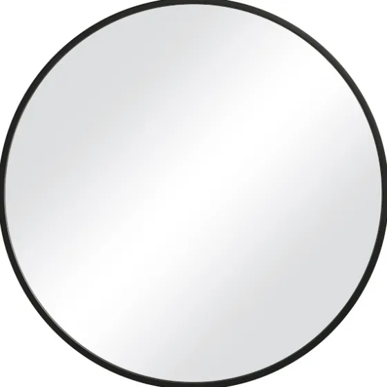Round Matte Black Thin Frame Mirror-Kirkland's Home Discount