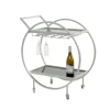 Round Metal And Glass 2-Ter Bar Cart-Kirkland's Home Sale