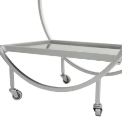 Round Metal And Glass 2-Ter Bar Cart-Kirkland's Home Sale