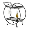 Round Metal And Glass 2-Ter Bar Cart-Kirkland's Home Hot