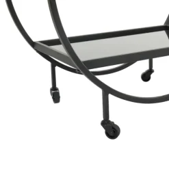 Round Metal And Glass 2-Ter Bar Cart-Kirkland's Home Hot