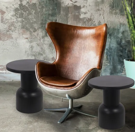 Round Metal Bell Accent Table-Kirkland's Home Fashion