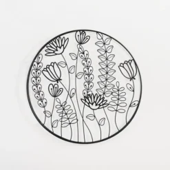 Round Metal Floral Cutout Wall Plaque-Kirkland's Home New