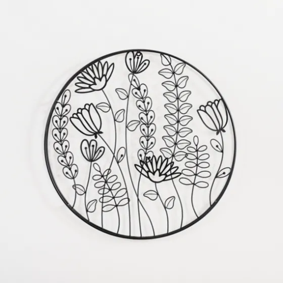 Round Metal Floral Cutout Wall Plaque-Kirkland's Home New