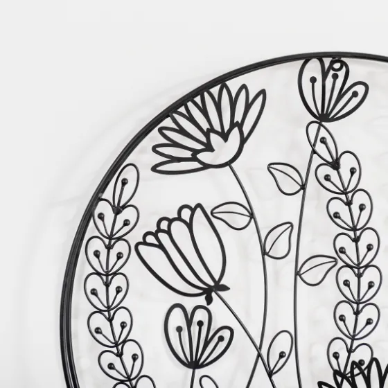 Round Metal Floral Cutout Wall Plaque-Kirkland's Home New
