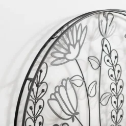 Round Metal Floral Cutout Wall Plaque-Kirkland's Home New