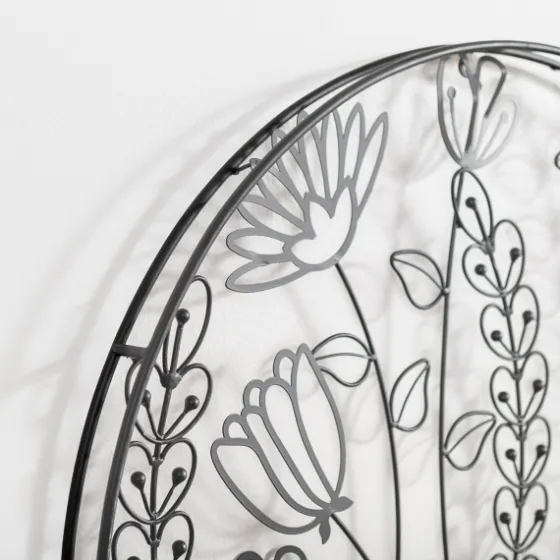 Round Metal Floral Cutout Wall Plaque-Kirkland's Home New