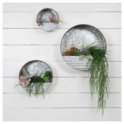 Round Metal Hanging Wall Pockets, Set Of 3-Kirkland's Home Outlet