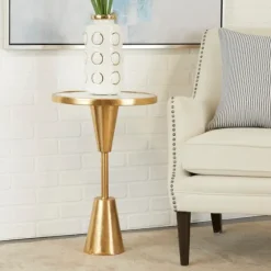Round Metal Mirrored Top Side Table-Kirkland's Home Best