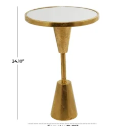 Round Metal Mirrored Top Side Table-Kirkland's Home Best