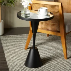 Round Metal Mirrored Top Side Table-Kirkland's Home Cheap