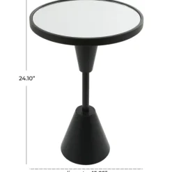 Round Metal Mirrored Top Side Table-Kirkland's Home Cheap