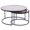 Round Mirrored Nesting Tables, Set Of 2-Kirkland's Home Shop