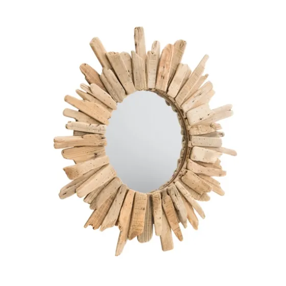 Round Natural Driftwood Frame Mirror-Kirkland's Home Shop