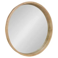 Round Natural Wood Hutton Mirror-Kirkland's Home Hot