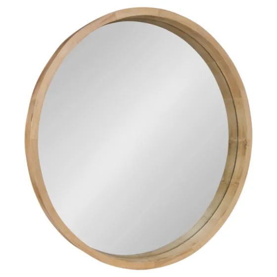 Round Natural Wood Hutton Mirror-Kirkland's Home Hot